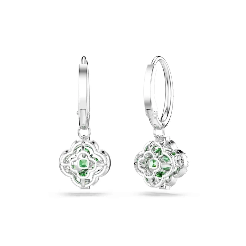 Swarovski Boucles d'oreilles Una Sparkling DC argentées avec cristal vert 5758001
