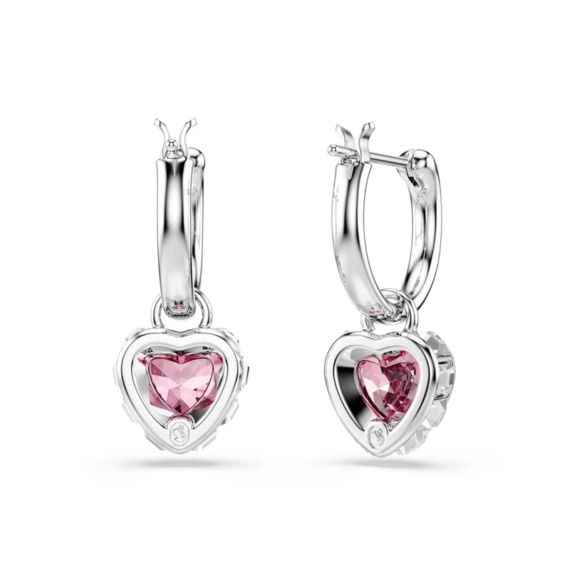 Swarovski Boucles d'oreilles Chroma argentées avec accents roses 5757814