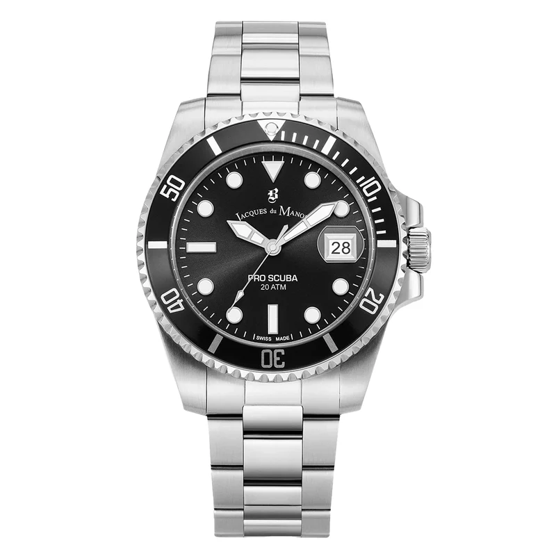 Jacques Du Manoir Pro Scuba 43 Black Men's Watch JWG02801