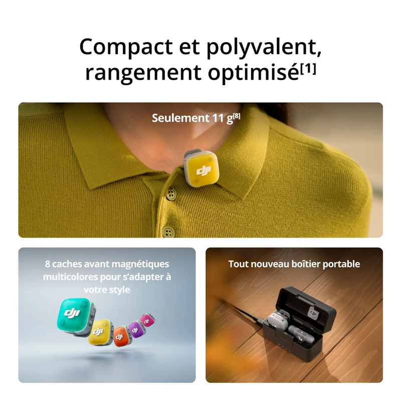 Mic Mini 2 (2 TX + 1 RX + Boîtier de recharge)