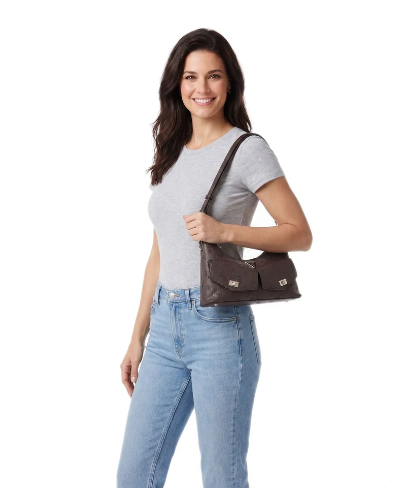 Guess Blake Sac porté épaule brown logo
