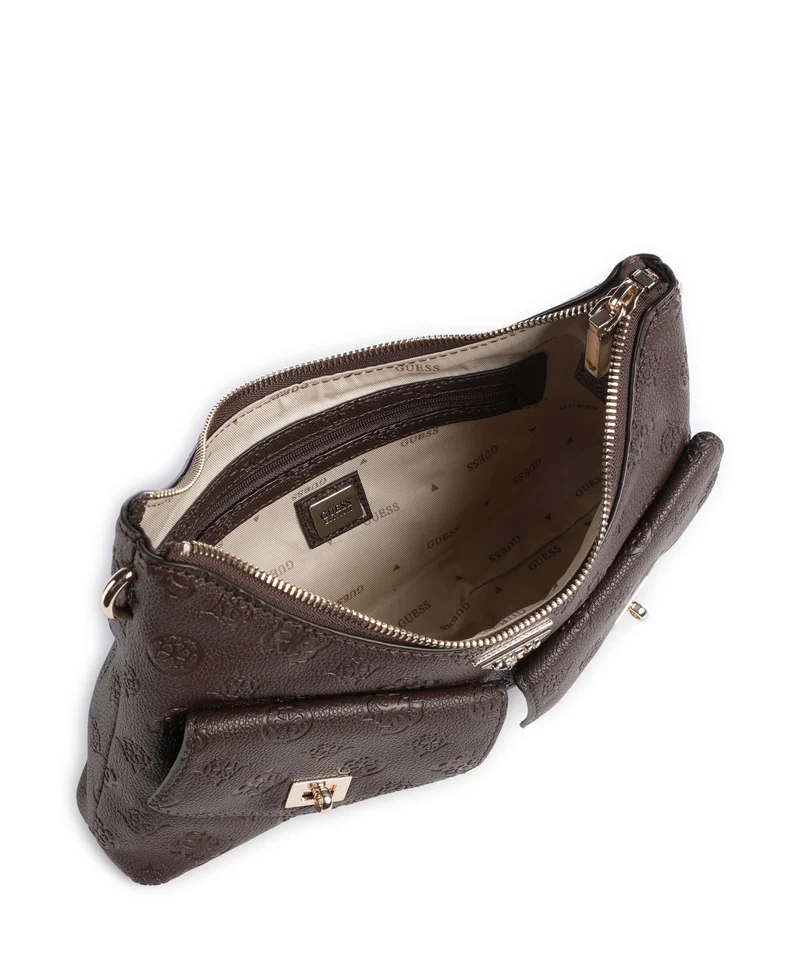 Guess Blake Sac porté épaule brown logo