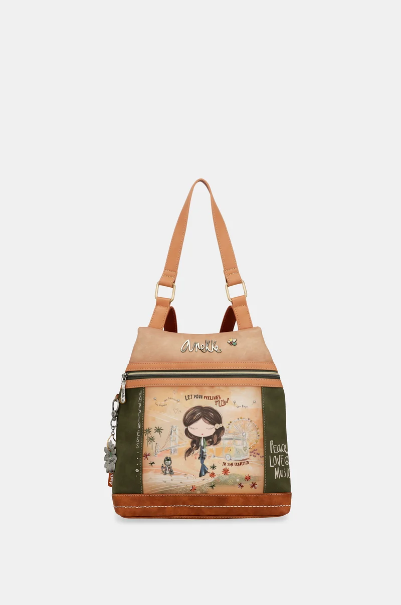Sac à dos antivol camel Anekke Peace & Love
