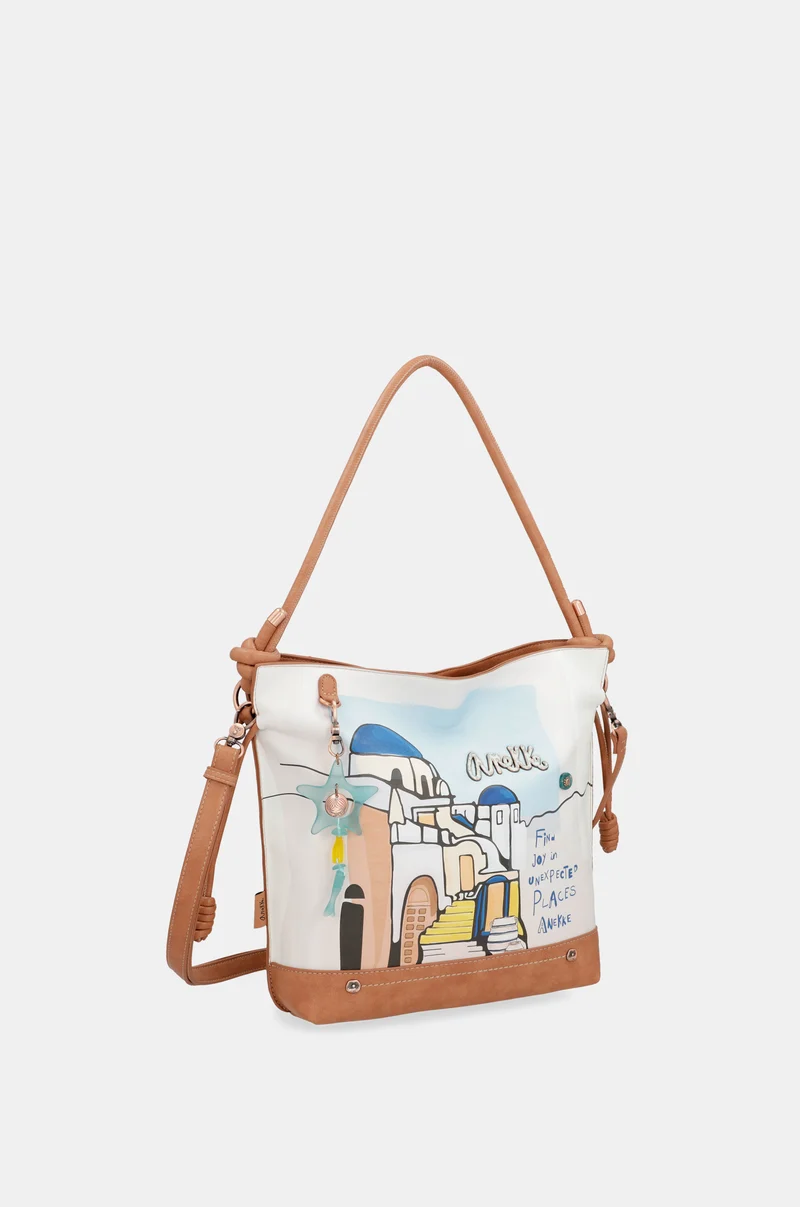 Sac à bandoulière au lever du soleil avec bandoulière