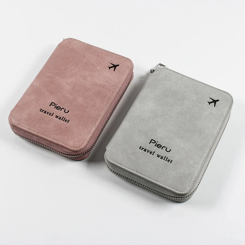 Portefeuille Voyage Passeport Rfid | Fermeture Zip Pu