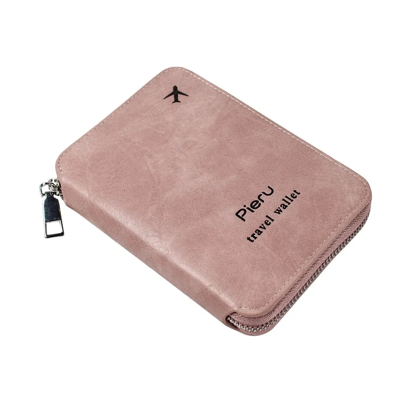 Portefeuille Voyage Passeport Rfid | Fermeture Zip Pu