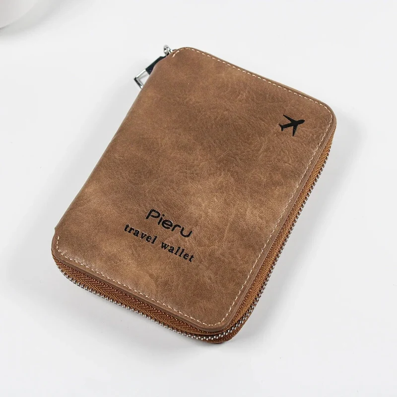Portefeuille Voyage Passeport Rfid | Fermeture Zip Pu