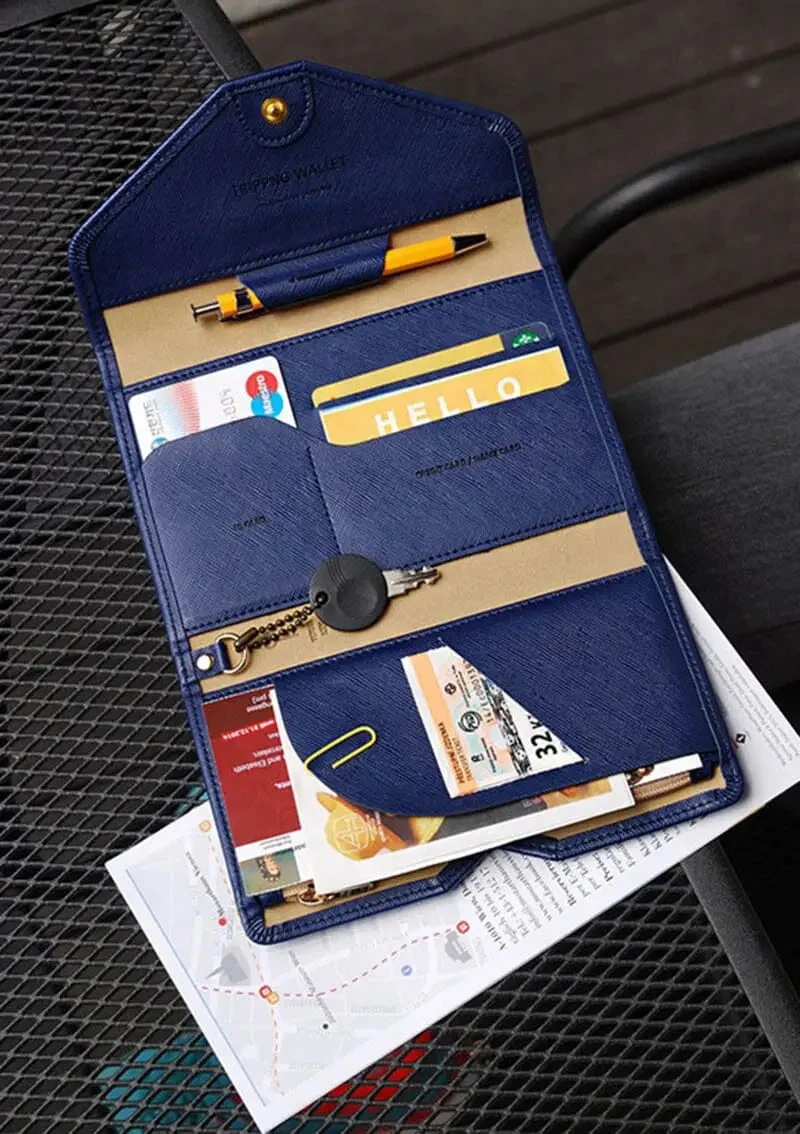 Portefeuille Voyage Femme Anti-Rfid | Compartiments Documents et Cartes