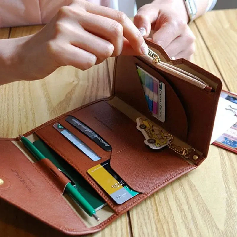Portefeuille Voyage Femme Anti-Rfid | Compartiments Documents et Cartes