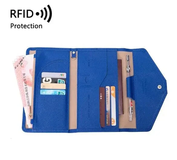Portefeuille Voyage Femme Anti-Rfid | Compartiments Documents et Cartes