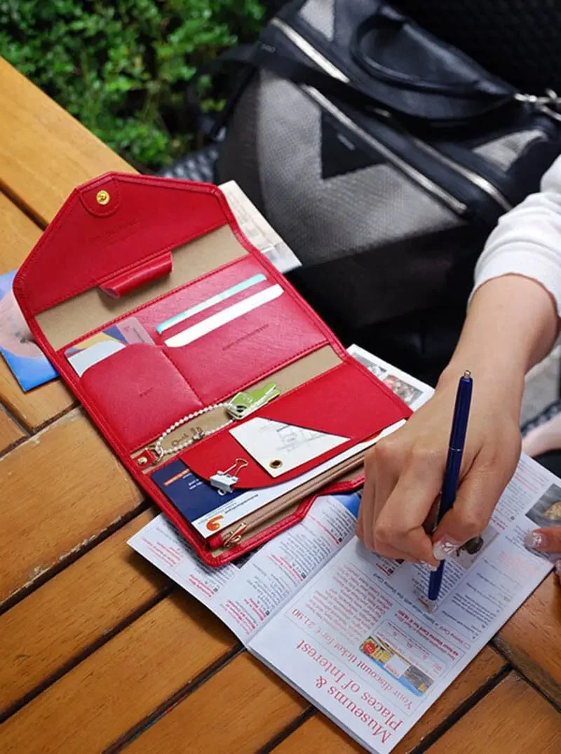 Portefeuille Voyage Femme Anti-Rfid | Compartiments Documents et Cartes