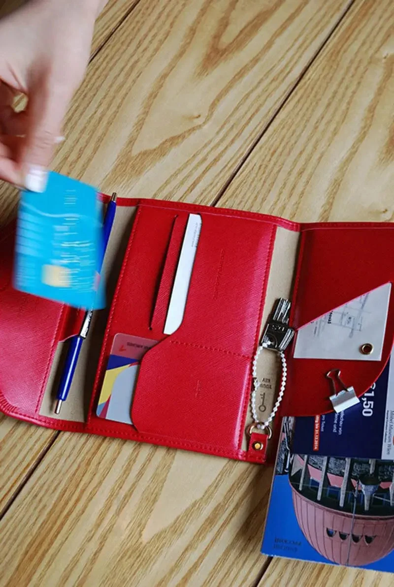 Portefeuille Voyage Femme Anti-Rfid | Compartiments Documents et Cartes