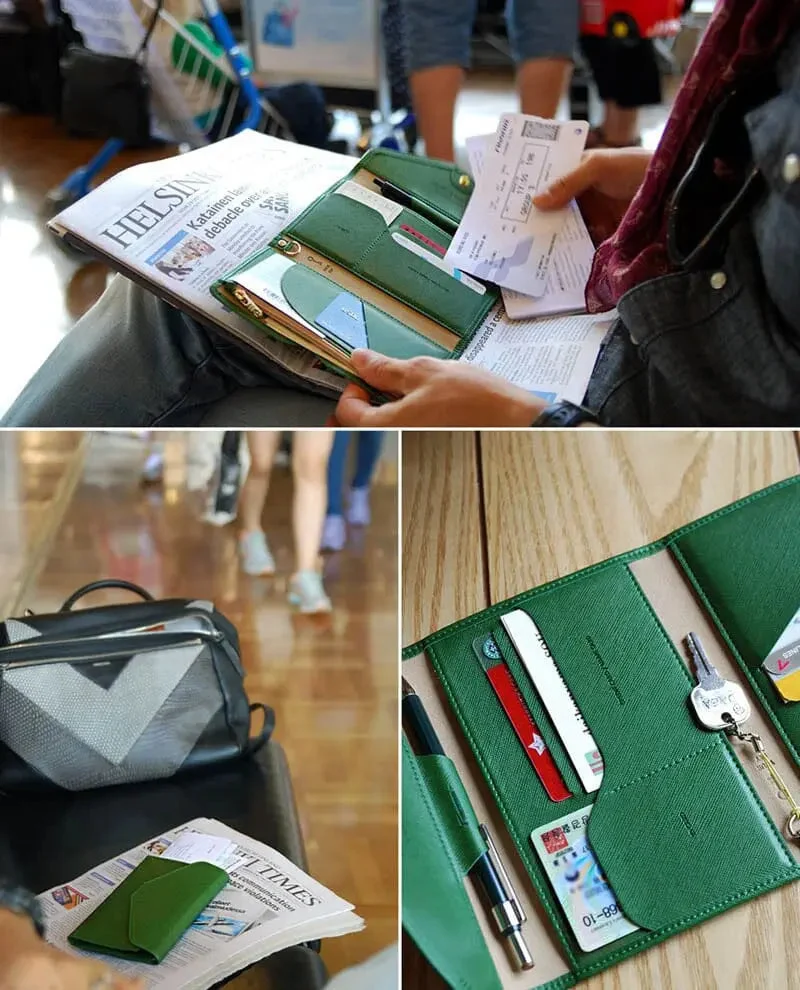 Portefeuille Voyage Femme Anti-Rfid | Compartiments Documents et Cartes