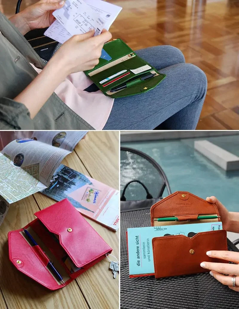 Portefeuille Voyage Femme Anti-Rfid | Compartiments Documents et Cartes