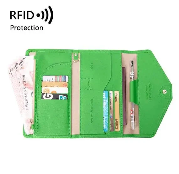 Portefeuille Voyage Femme Anti-Rfid | Compartiments Documents et Cartes