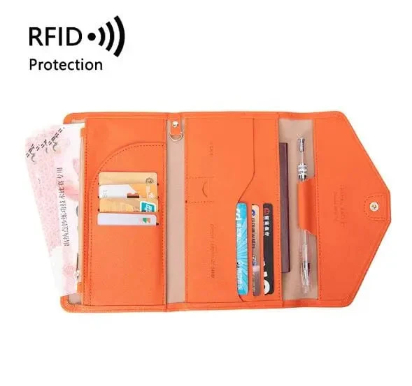 Portefeuille Voyage Femme Anti-Rfid | Compartiments Documents et Cartes