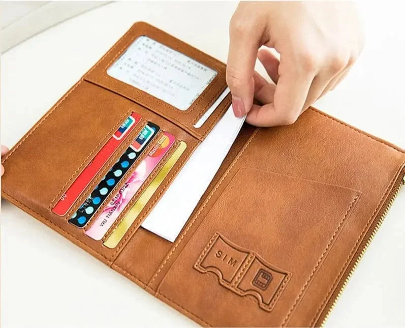 Portefeuille de Voyage Personnalisé | Protection Anti-Rfid Vintage