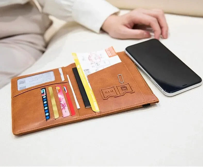 Portefeuille de Voyage Personnalisé | Protection Anti-Rfid Vintage
