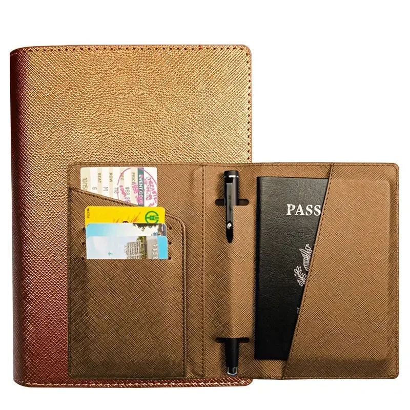 Portefeuille de Voyage Passeport | Rangement Stylos et Cartes