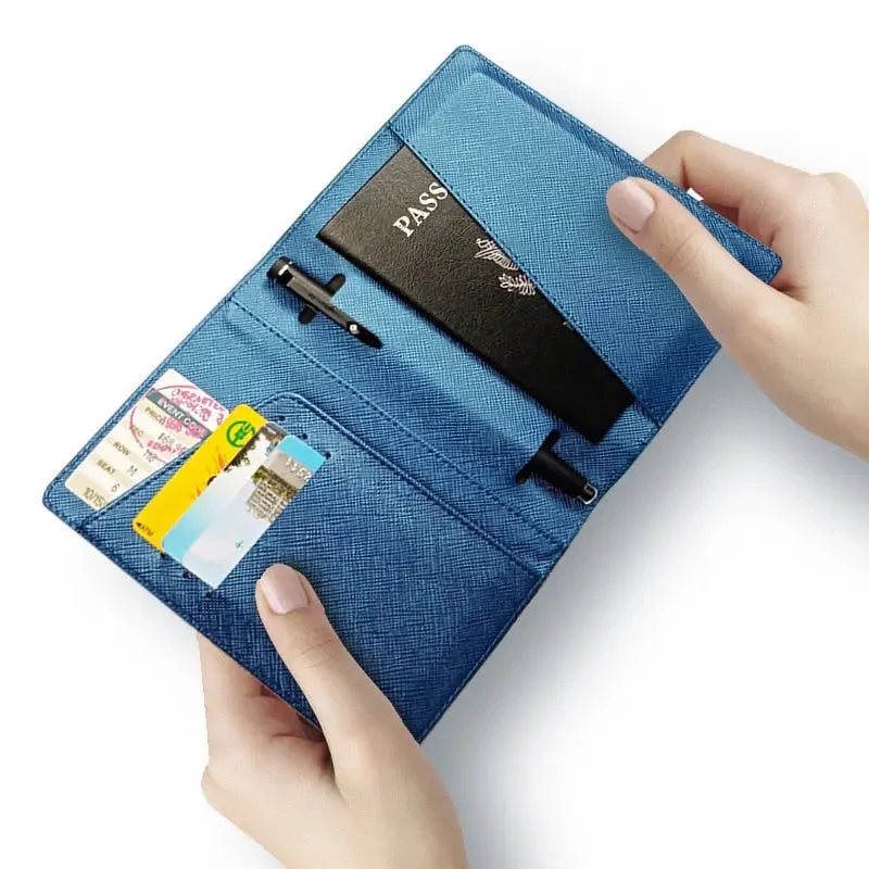 Portefeuille de Voyage Passeport | Rangement Stylos et Cartes