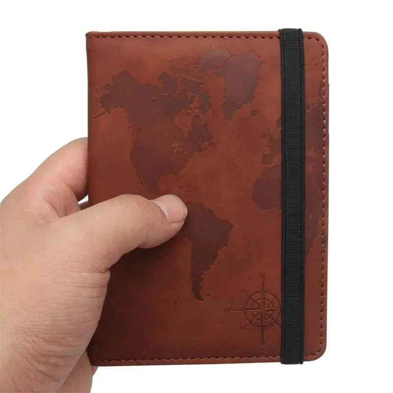 Portefeuille de Voyage Anti-Rfid | Carte du Monde Intégrée