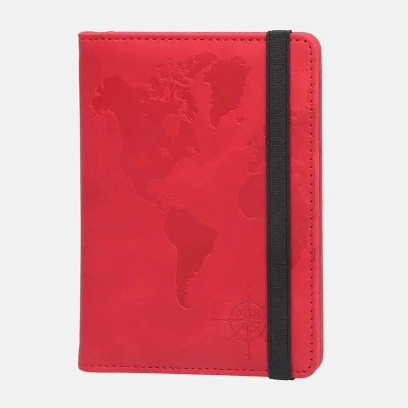 Portefeuille de Voyage Anti-Rfid | Carte du Monde Intégrée