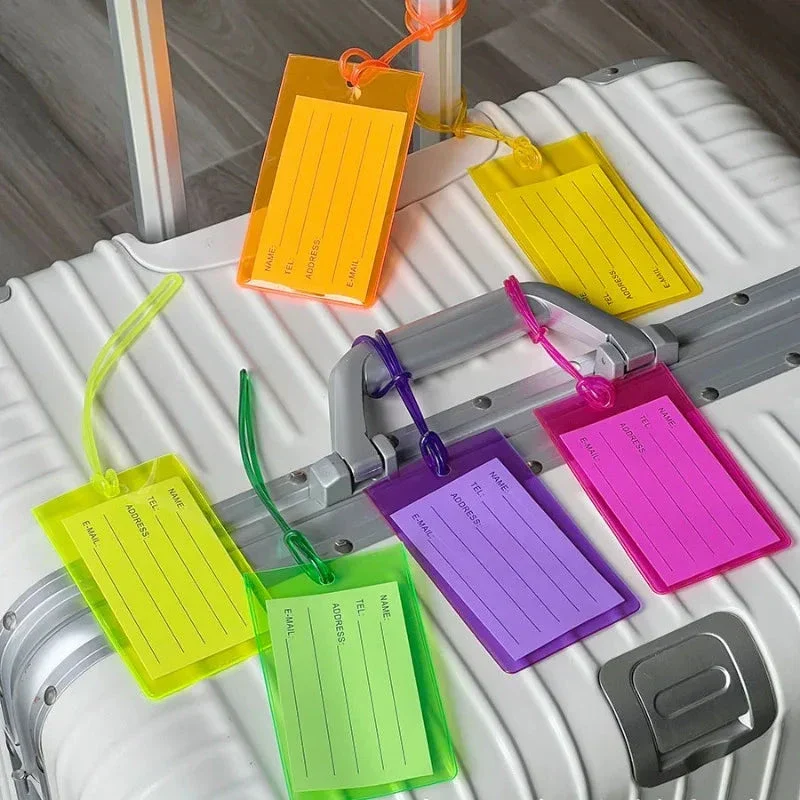 Porte-Étiquette Bagage Transparent | Pvc Résistant et Coloré