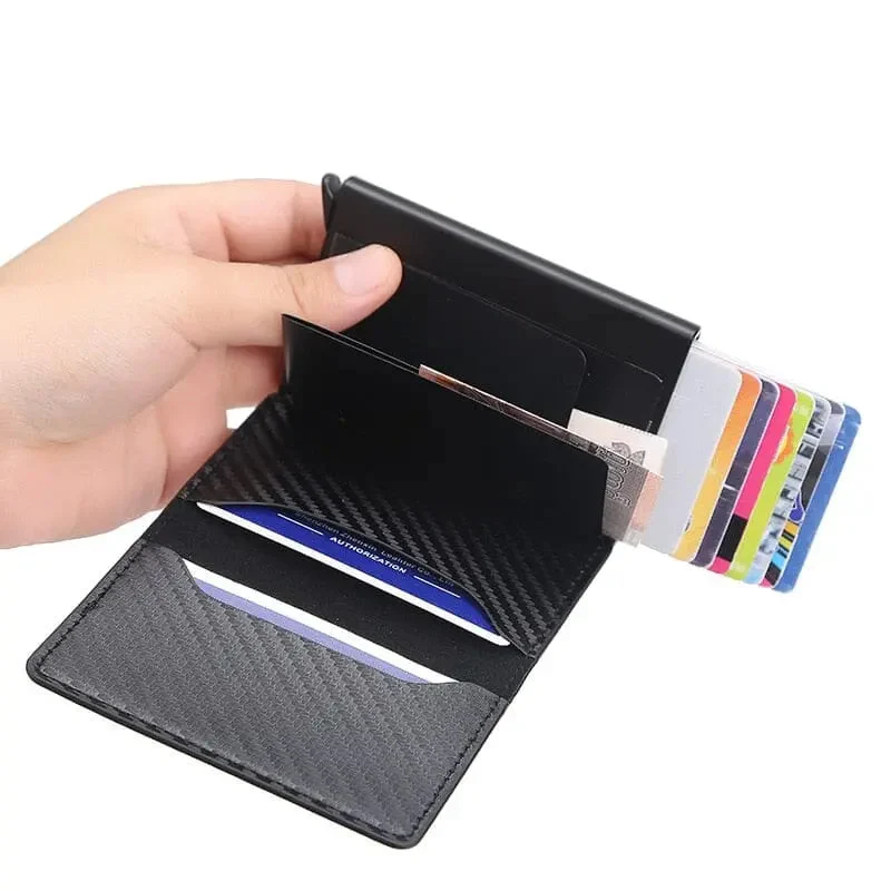 Porte-Cartes Rfid Homme | Motif Carbone Anti-Piratage
