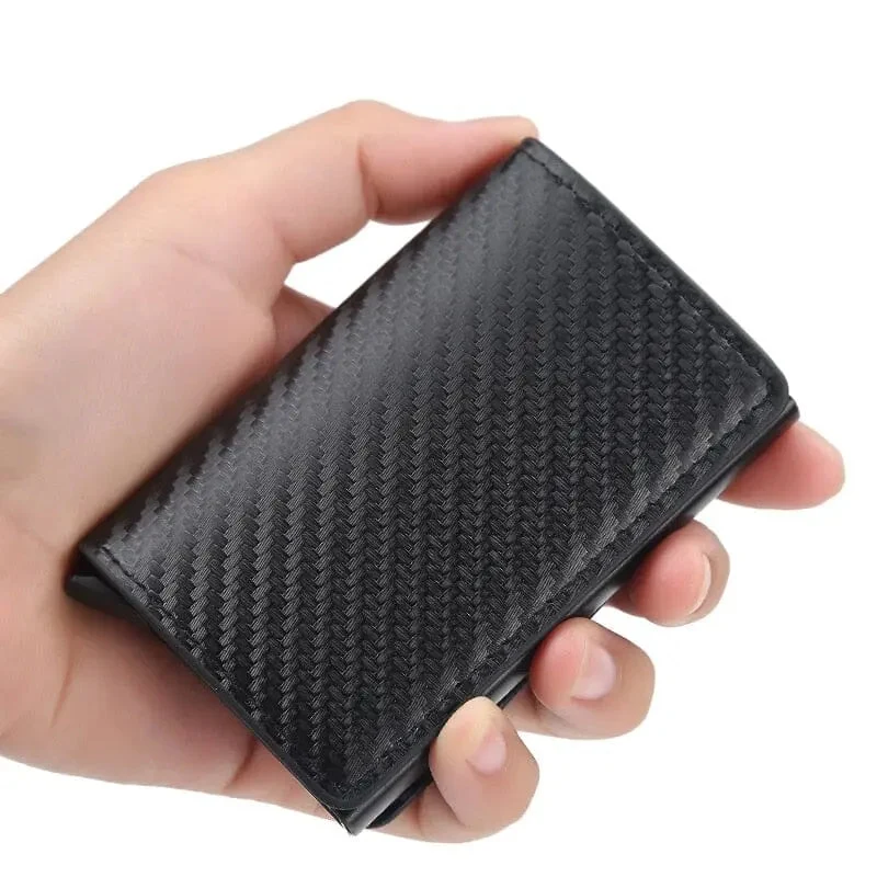 Porte-Cartes Rfid Homme | Motif Carbone Anti-Piratage