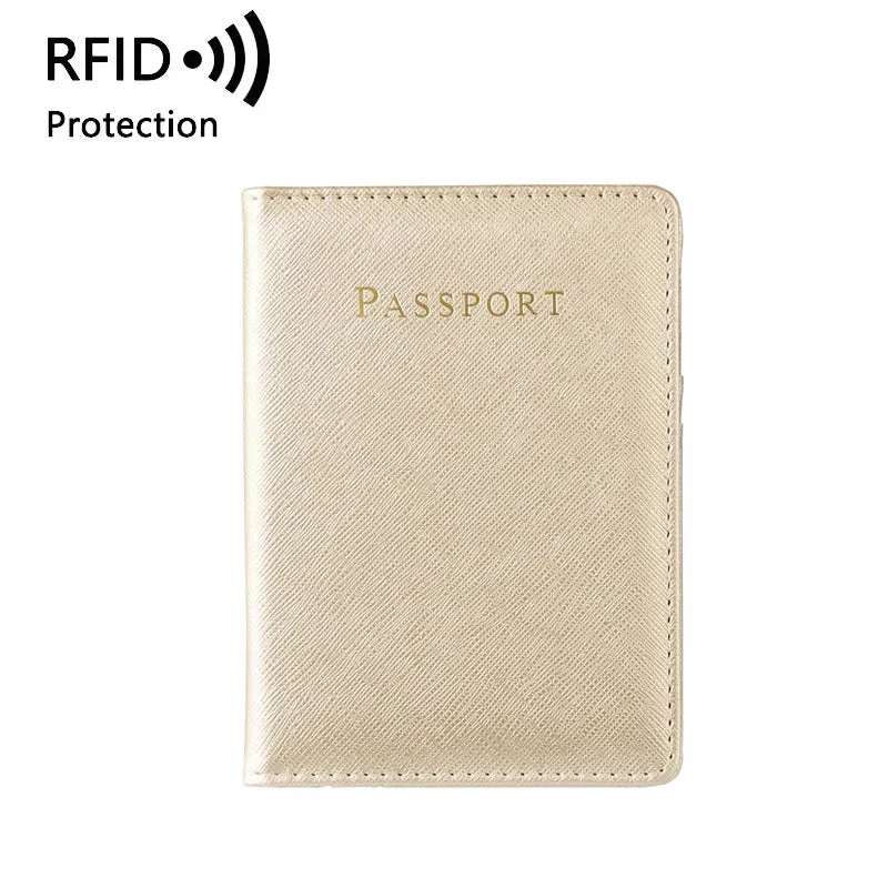 Porte Passeport Personnalisé Luxe | Initiales Dorées Sophistiquées