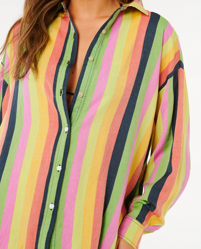 Neon Stripe Relaxed Shirt