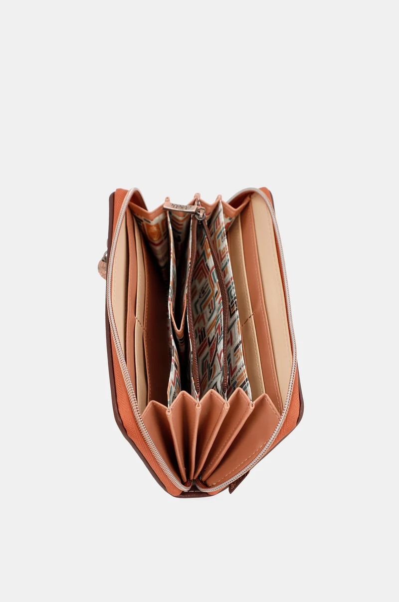 Menire grand portefeuille en relief RFID