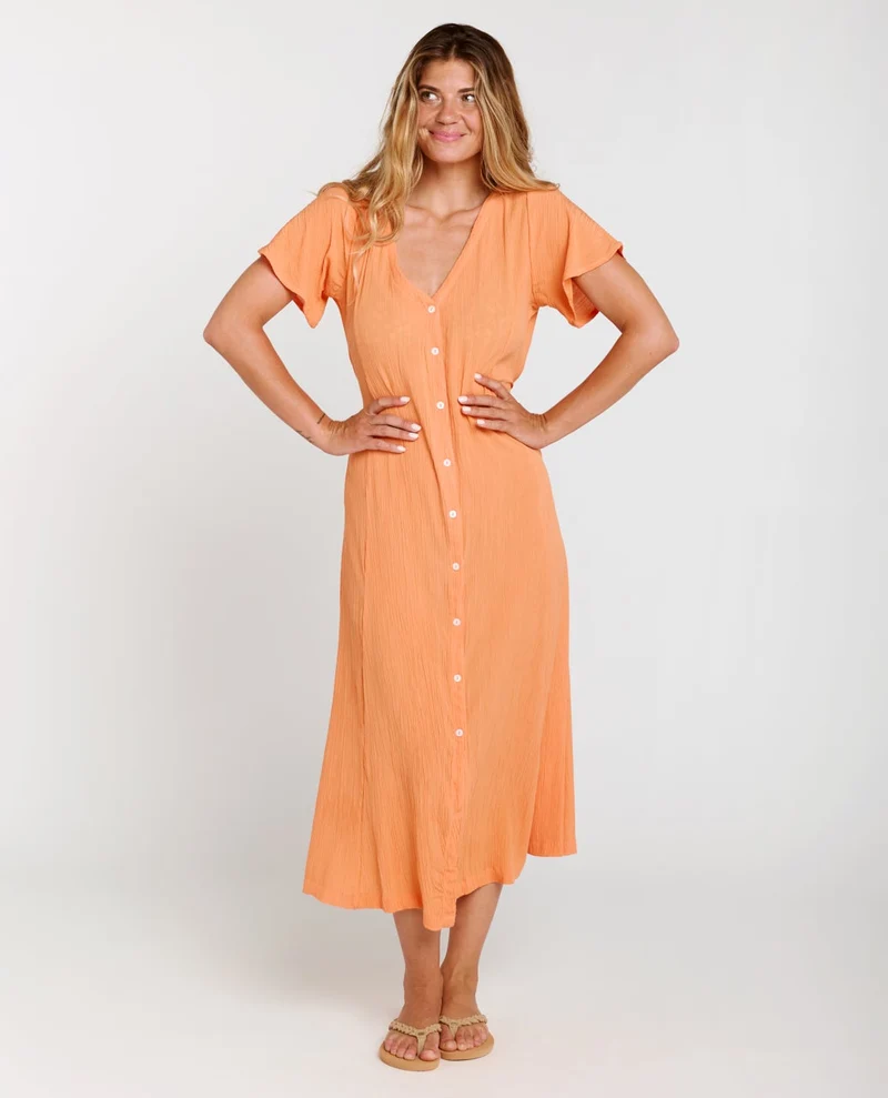 Molokaï Short Sleeve Long Dress