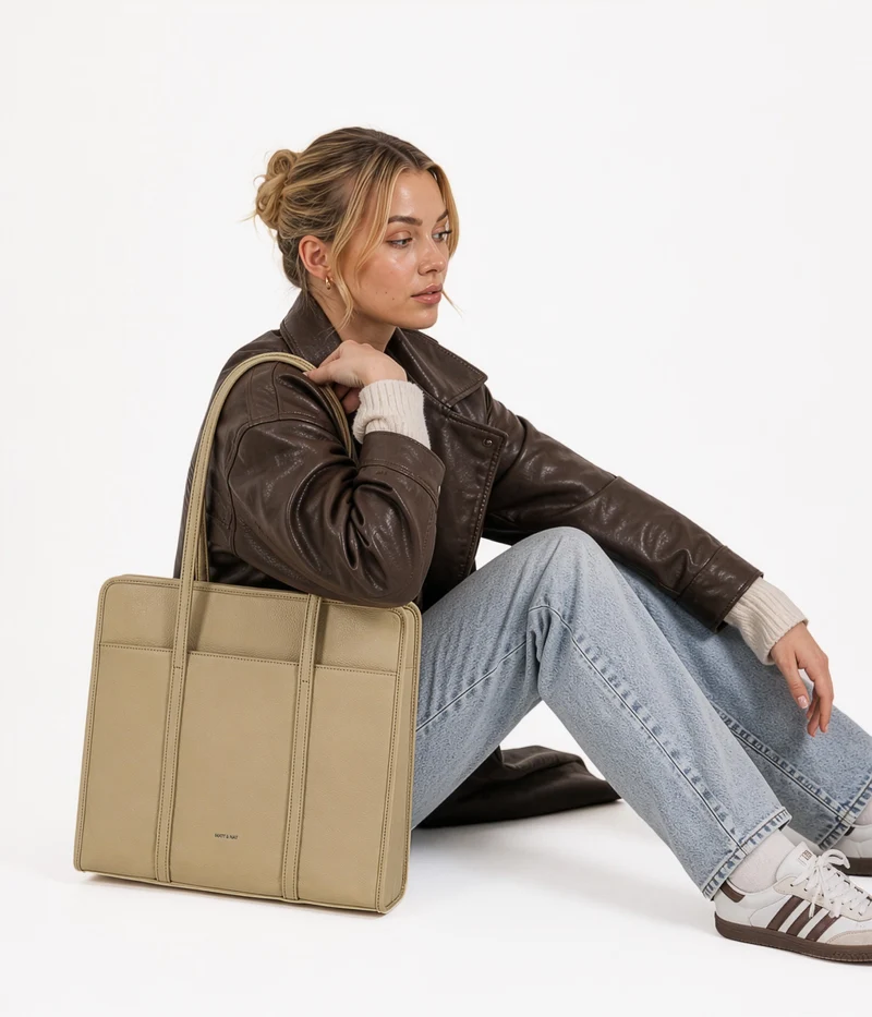 LUSIK Fourre-tout sac végétalien – Grain
