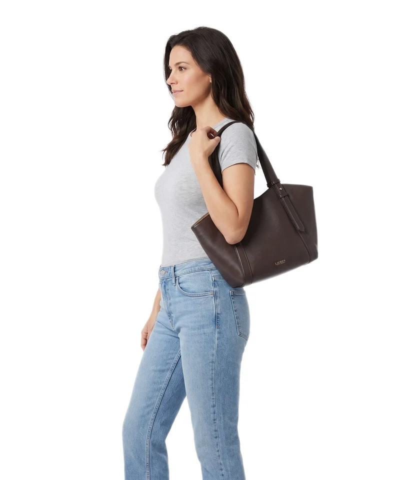 Lauren Ralph Lauren Tasha Small Cabas chestnut brown