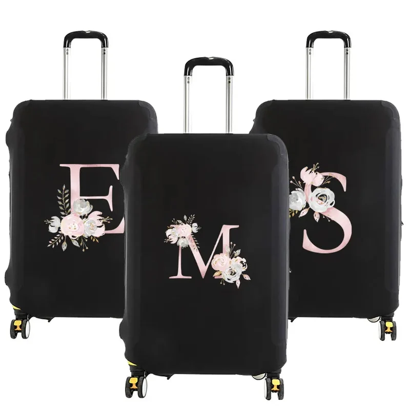 Housse Valise Personnalisée Fleurs Roses | Protection Bagage Réutilisable