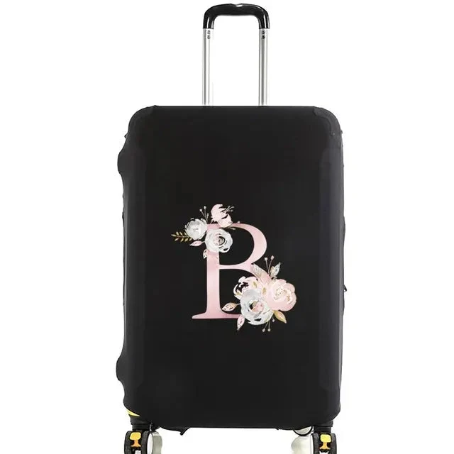 Housse Valise Personnalisée Fleurs Roses | Protection Bagage Réutilisable