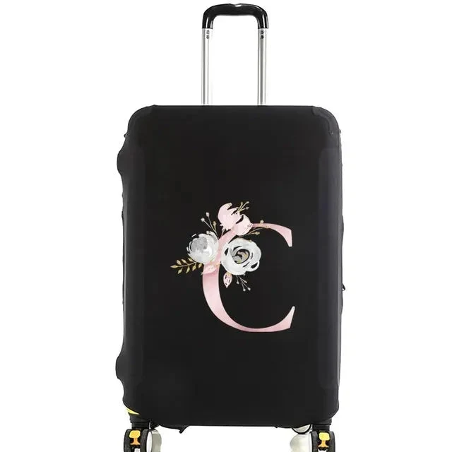 Housse Valise Personnalisée Fleurs Roses | Protection Bagage Réutilisable