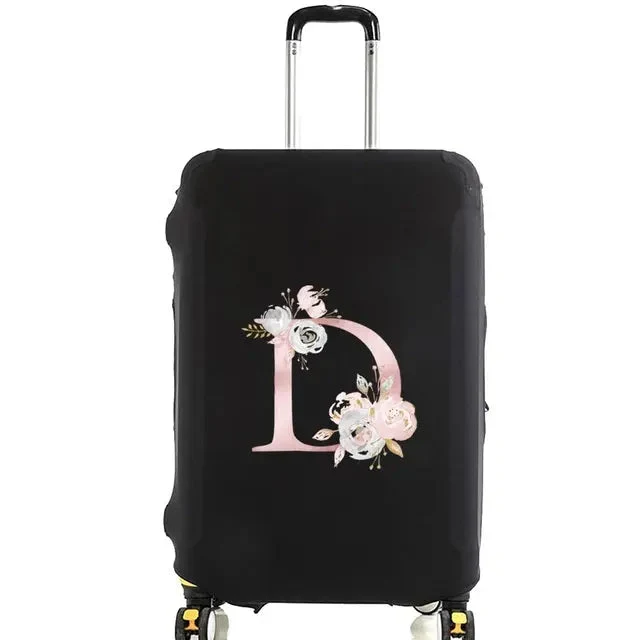 Housse Valise Personnalisée Fleurs Roses | Protection Bagage Réutilisable