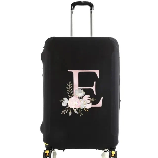 Housse Valise Personnalisée Fleurs Roses | Protection Bagage Réutilisable