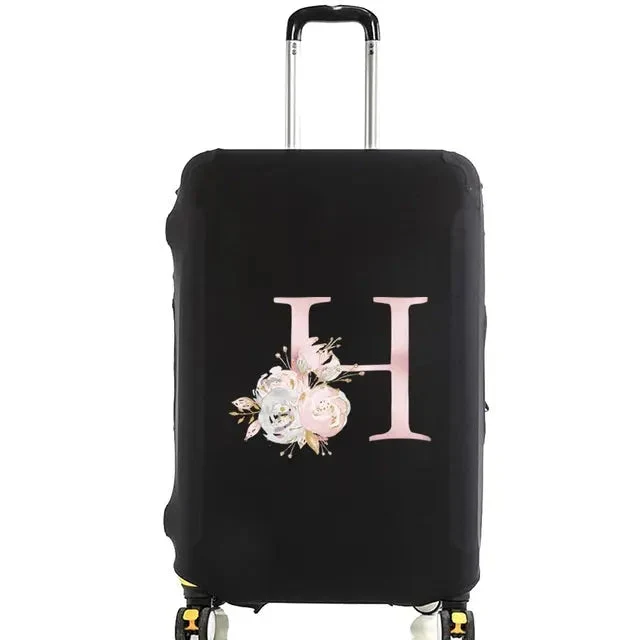 Housse Valise Personnalisée Fleurs Roses | Protection Bagage Réutilisable