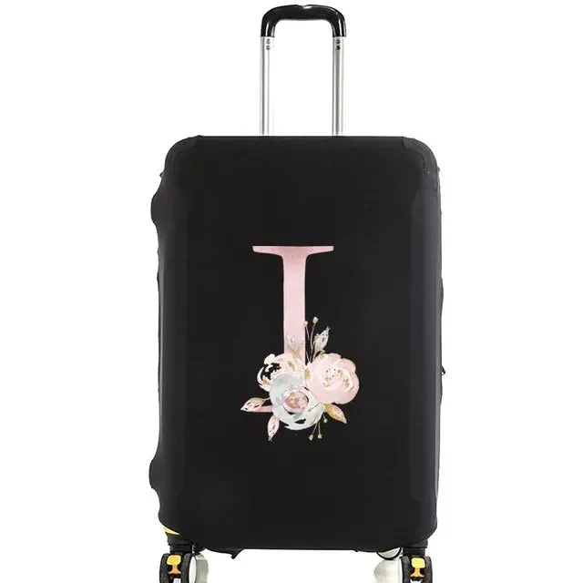 Housse Valise Personnalisée Fleurs Roses | Protection Bagage Réutilisable