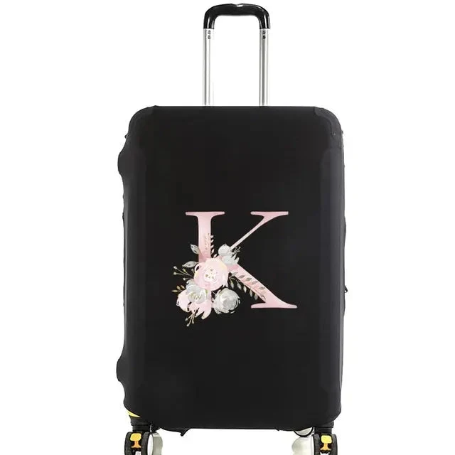 Housse Valise Personnalisée Fleurs Roses | Protection Bagage Réutilisable