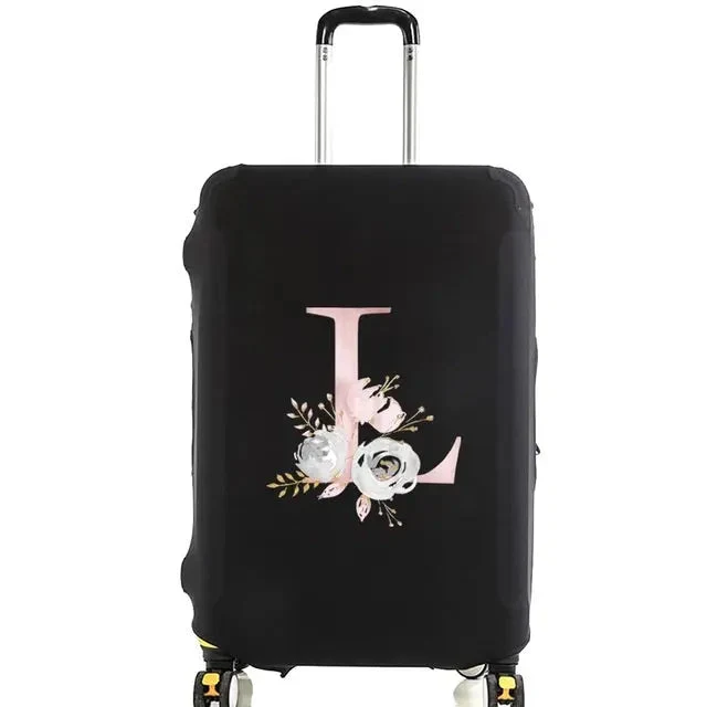 Housse Valise Personnalisée Fleurs Roses | Protection Bagage Réutilisable