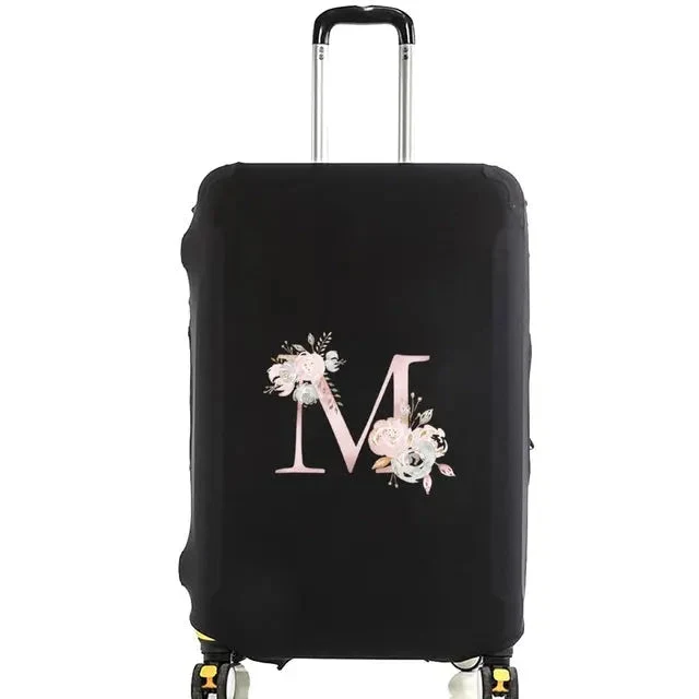 Housse Valise Personnalisée Fleurs Roses | Protection Bagage Réutilisable