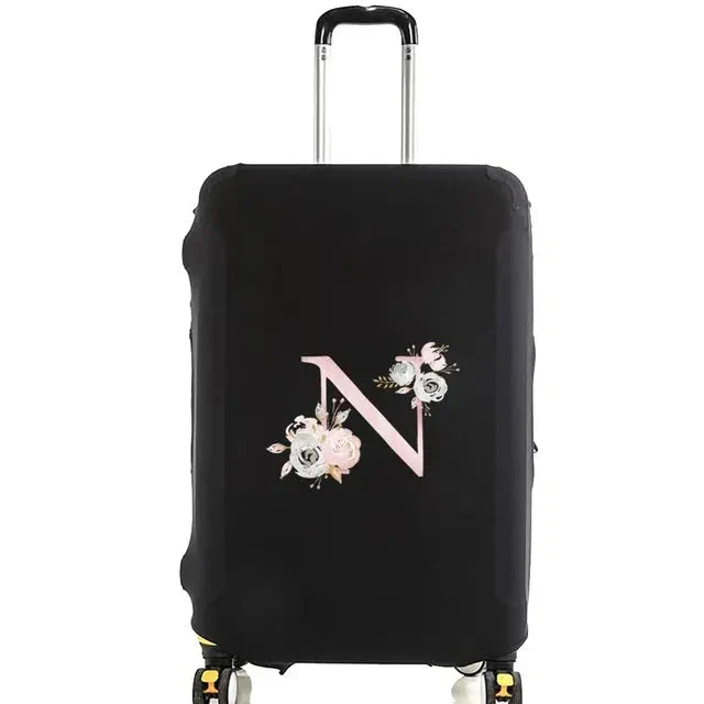 Housse Valise Personnalisée Fleurs Roses | Protection Bagage Réutilisable