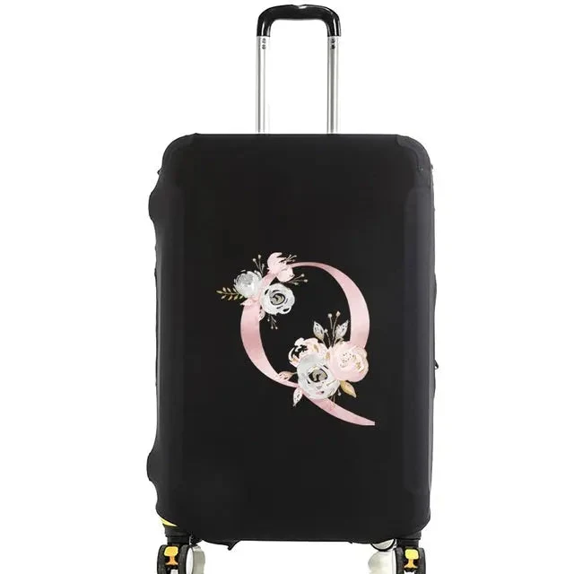 Housse Valise Personnalisée Fleurs Roses | Protection Bagage Réutilisable