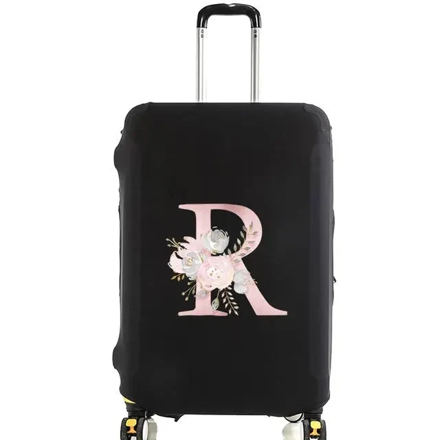 Housse Valise Personnalisée Fleurs Roses | Protection Bagage Réutilisable
