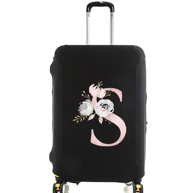 Housse Valise Personnalisée Fleurs Roses | Protection Bagage Réutilisable
