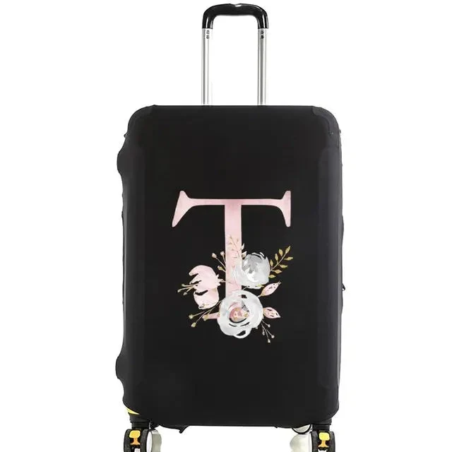 Housse Valise Personnalisée Fleurs Roses | Protection Bagage Réutilisable